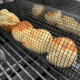 2-pack BBQ Cage Set - Comes with 2 Hooks for Easy Hanging Camping BBQ Efficiency Doubling